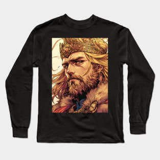 Saga of the Norse: Viking Exploration, Epic Tales, and Anime-Manga Heritage in Vinland Saga Art Long Sleeve T-Shirt